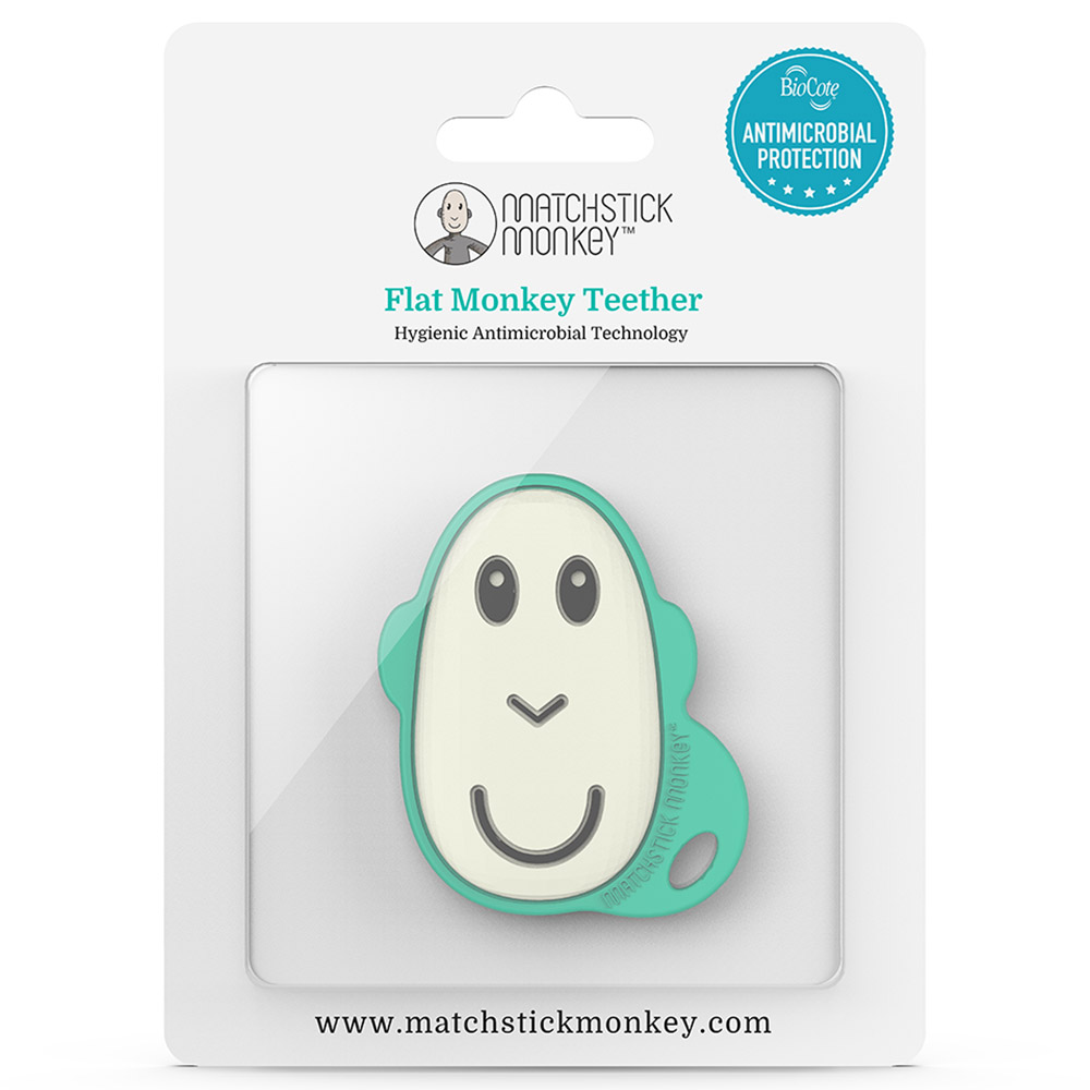 Matchstick Monkey - Flat Face Teether Monkey - Green
