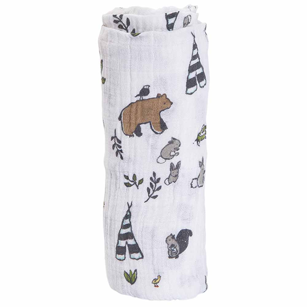Little Unicorn - Cotton Muslin Swaddle - Forest Friends