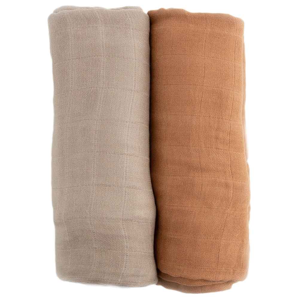 Little Unicorn - Muslin Swaddle - Pack of 2 - Caramel