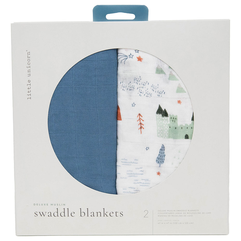 Little Unicorn - Deluxe Muslin Swaddle 2 Pack - Dragon Days