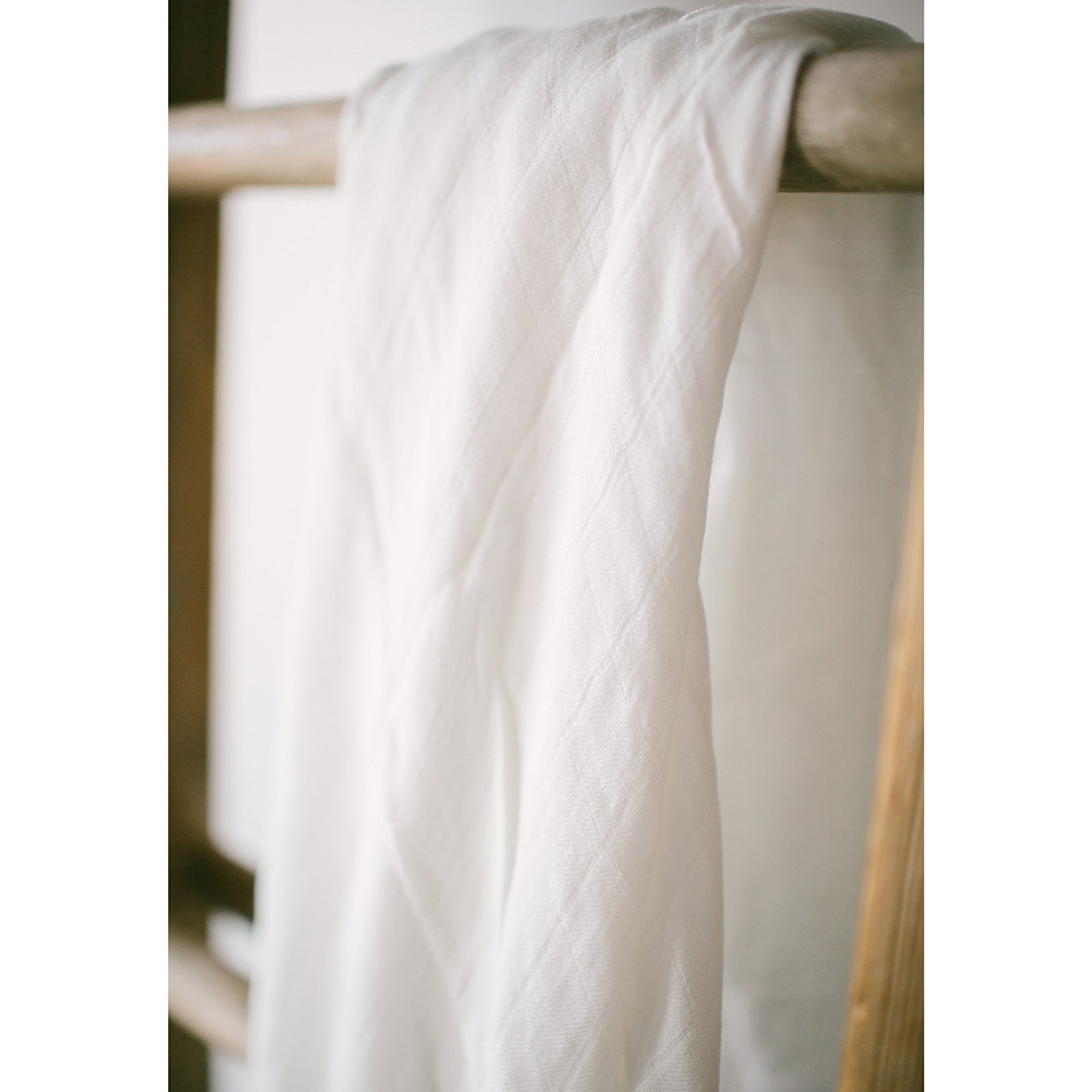 Little Unicorn - Deluxe Muslin Swaddle Single - Plain White