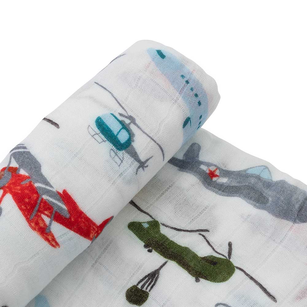 Little Unicorn - Deluxe Muslin Swaddle Single - Air Show