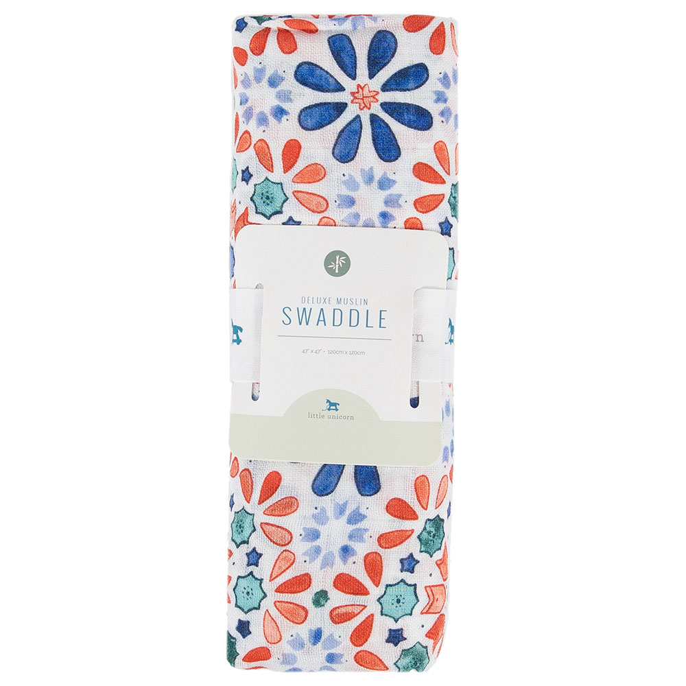 Little Unicorn - Deluxe Muslin Swaddle Single - Kaleidoscope