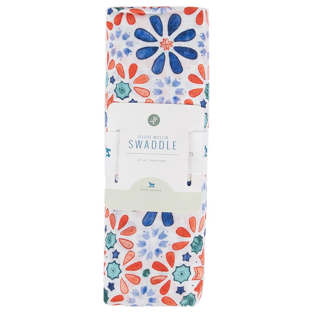 Little Unicorn - Deluxe Muslin Swaddle Single - Kaleidoscope