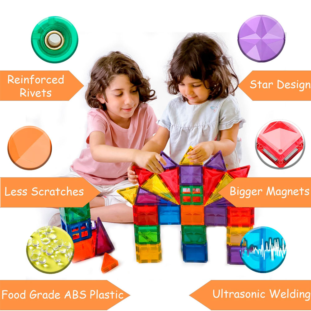 StarKids - Star Magnetic Tiles 72pc-Set