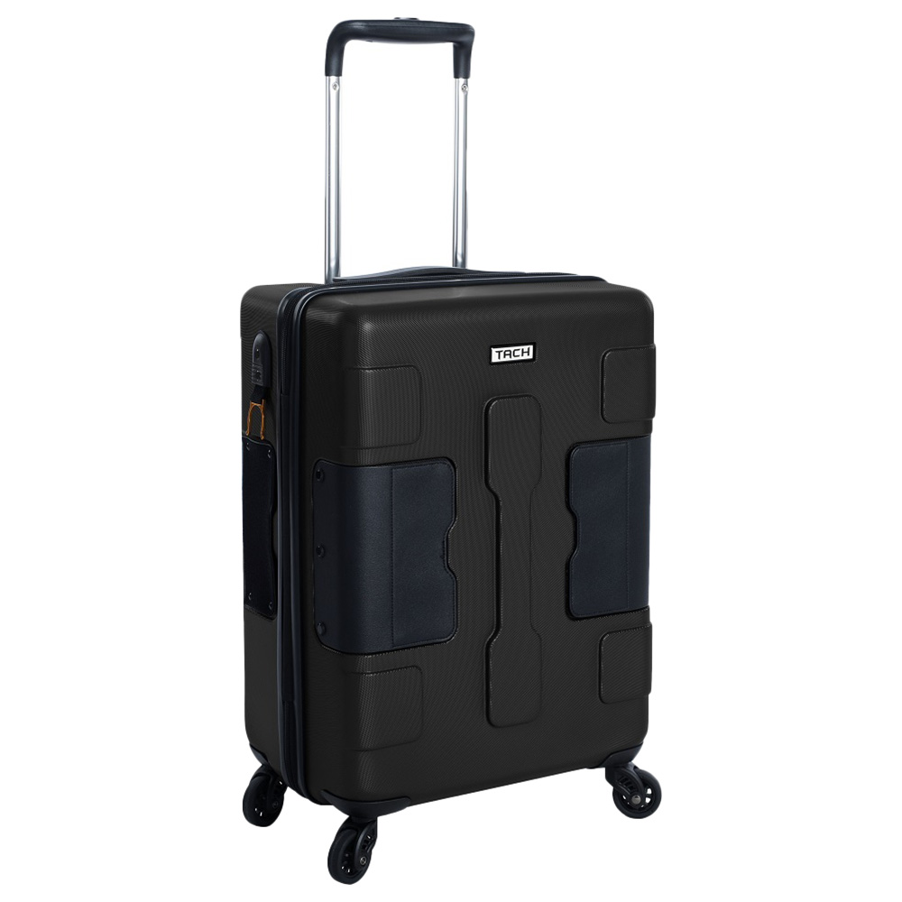 TACH - V3 Carry-On 22 Inch Luggage with Bottle Holder - Black