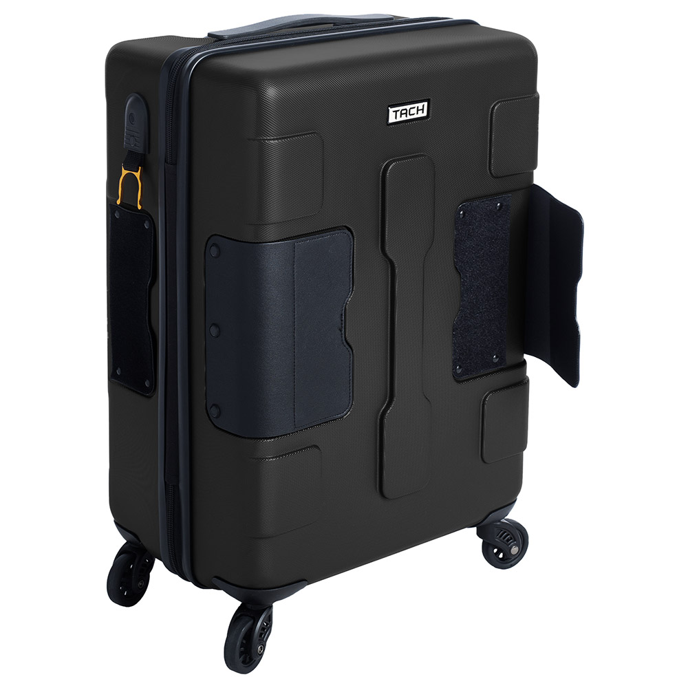 TACH - V3 Carry-On 22 Inch Luggage with Bottle Holder - Black