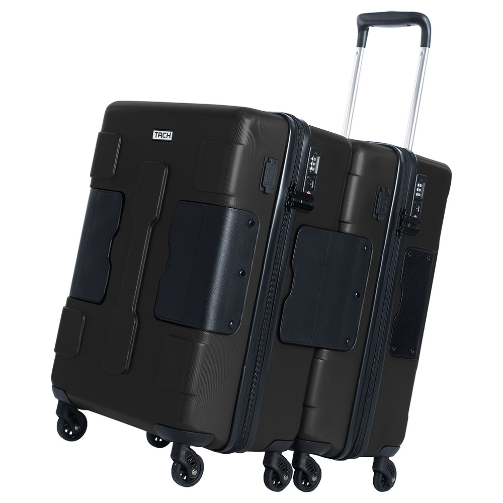 TACH - V3 Carry-On 22 Inch Luggage with Bottle Holder - Black