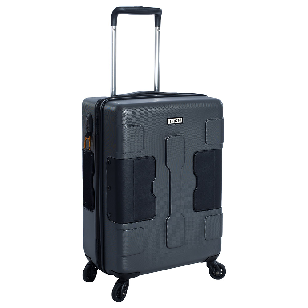 TACH - V3 Carry-On 22 Inch Luggage with Bottle Holder - Dark Grey