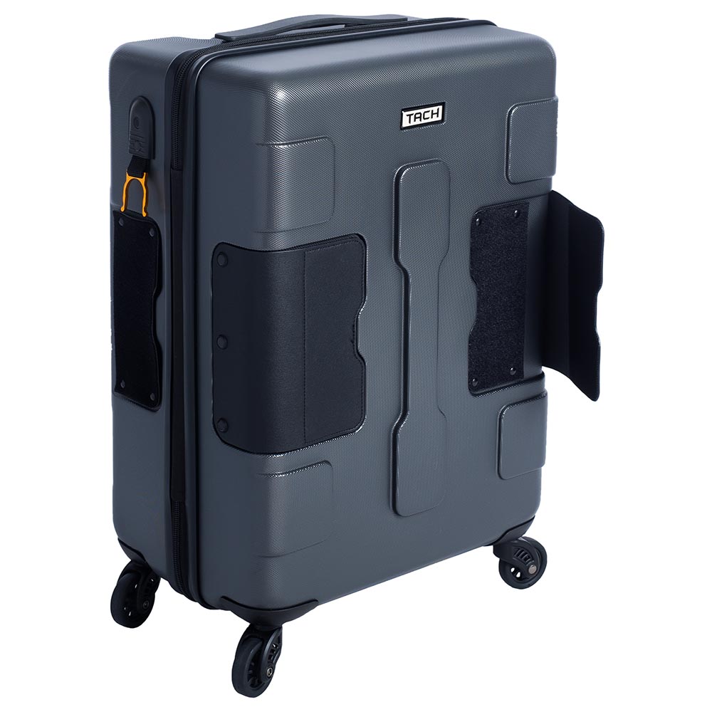 TACH - V3 Carry-On 22 Inch Luggage with Bottle Holder - Dark Grey