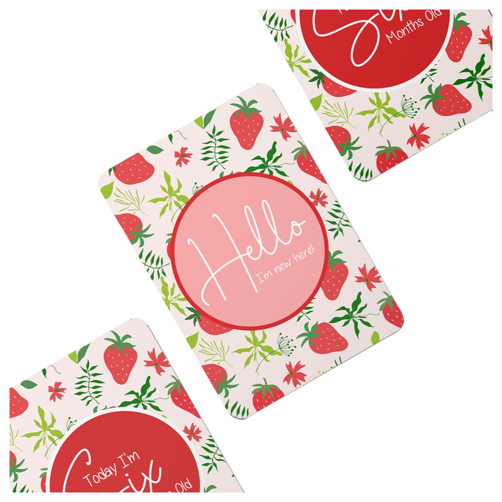 Twinkle And Giraffe - Strawberry Baby Milestone Cards 25C