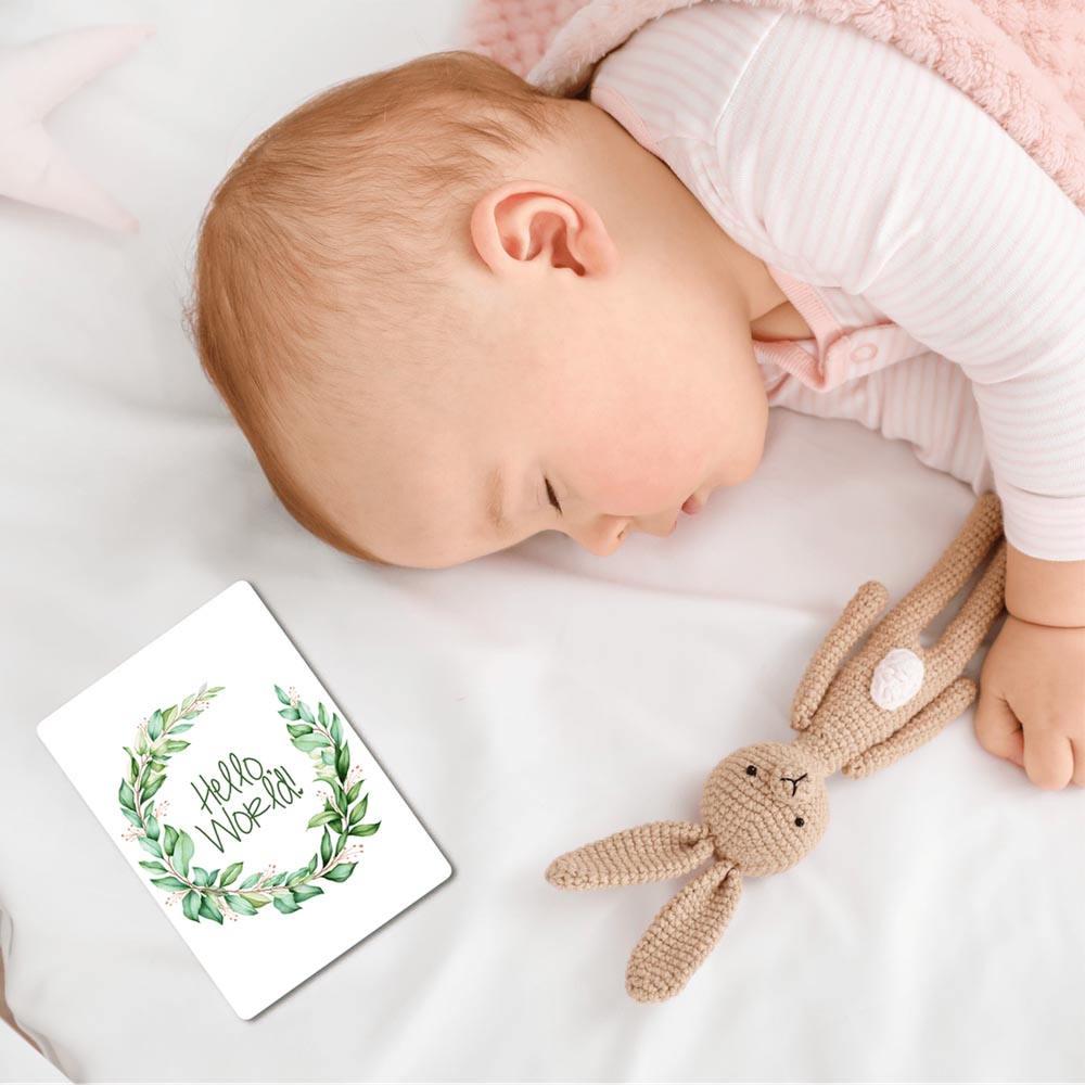 Twinkle And Giraffe - Wreath Baby Milestone Cards 25C