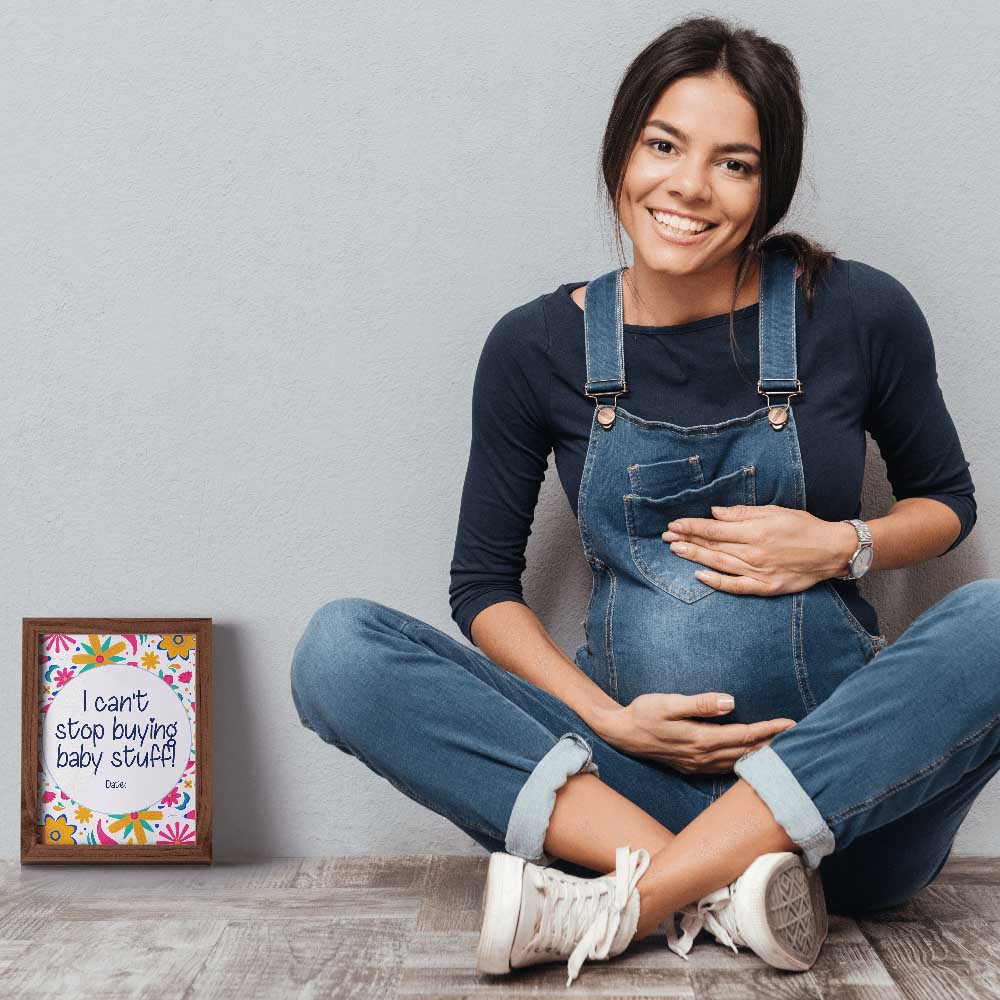Twinkle And Giraffe - Floral Pregnancy Milestone Cards 30C