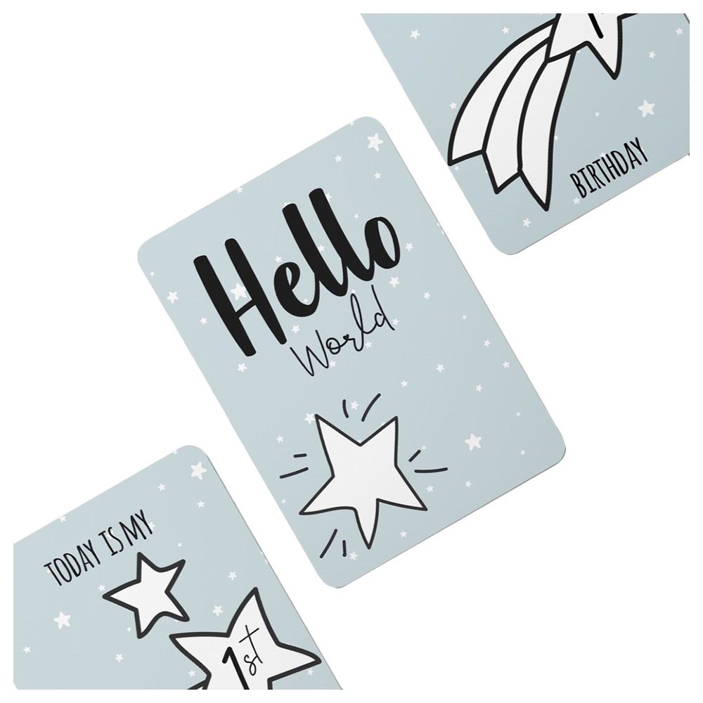 Twinkle And Giraffe - Blue Stars Baby Milestone Cards 25C