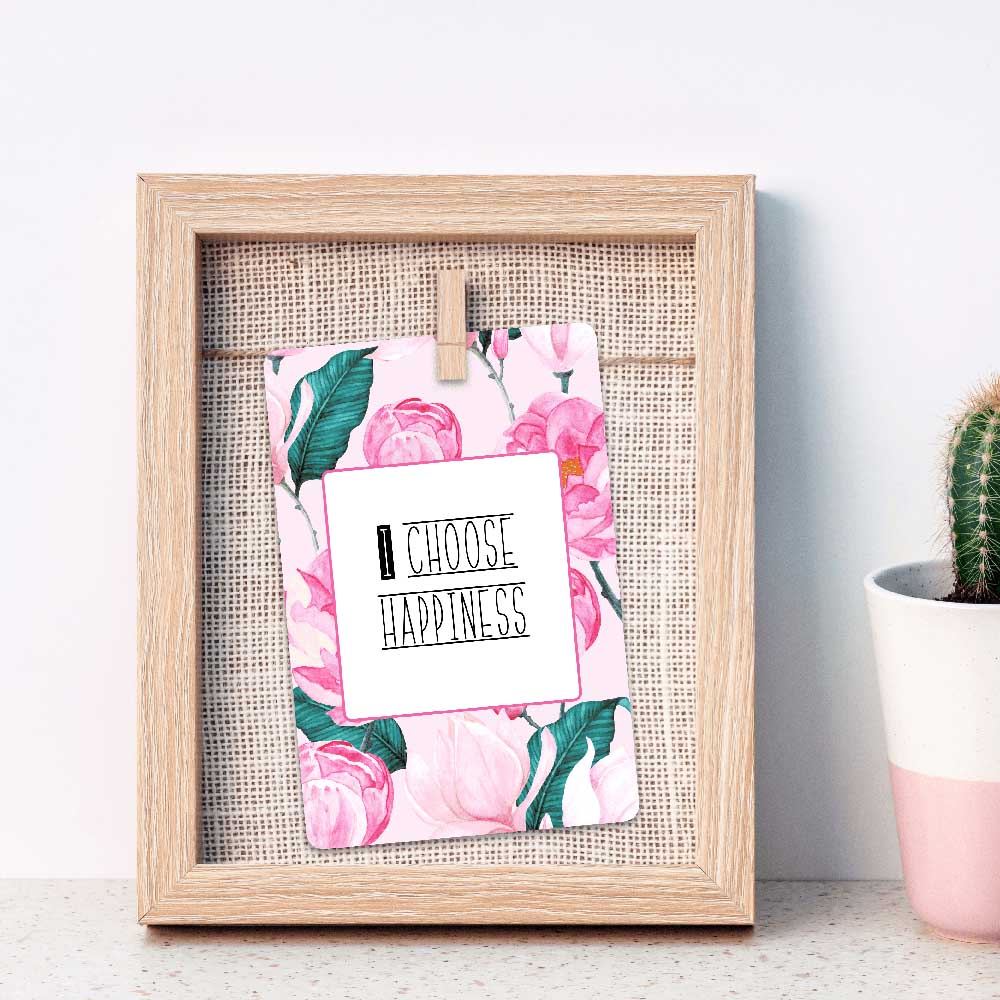 Twinkle And Giraffe Set Of 20 Pink Peonies Affirmation Cards