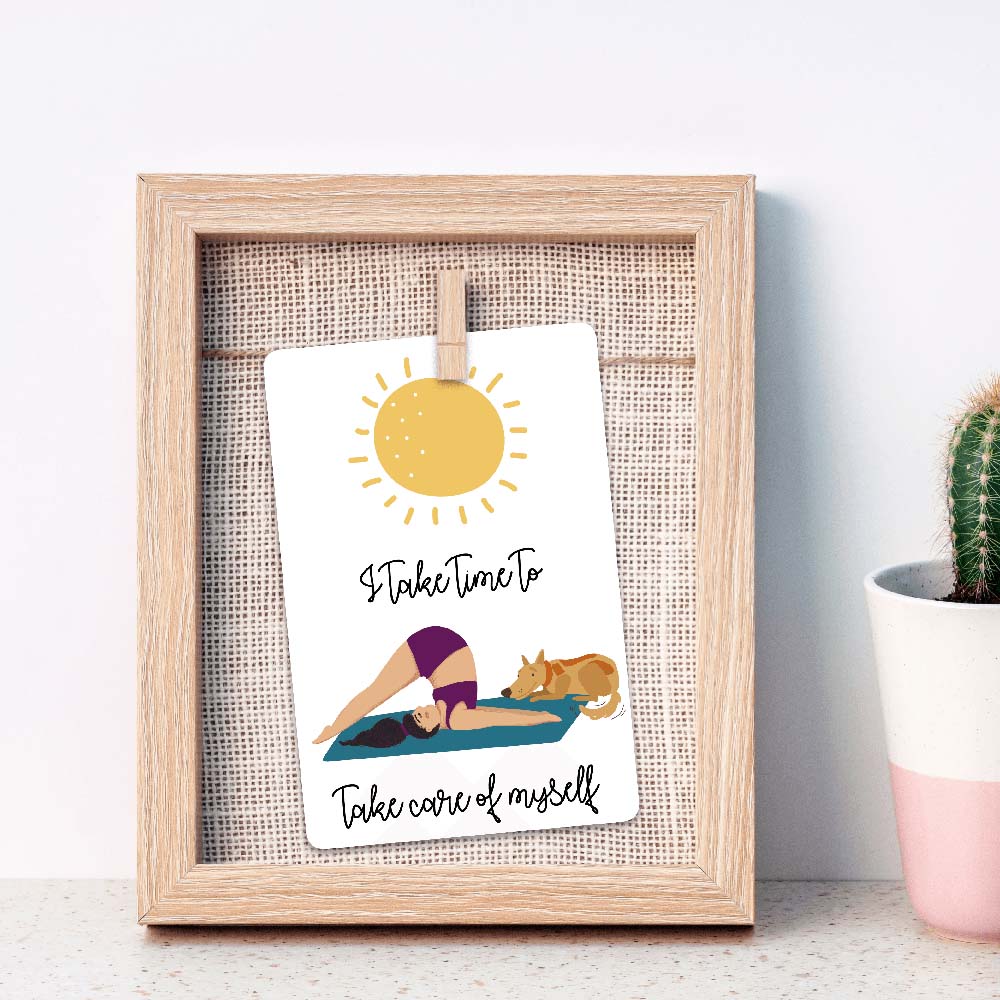 Twinkle & Giraffe Set Of 20 Yoga & The Dog Affirmation Cards