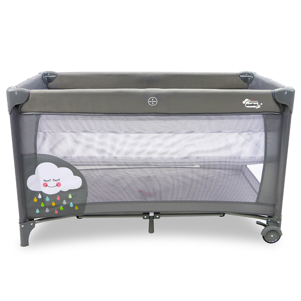 Asalvo - Travel Cot Smooth - Clouds