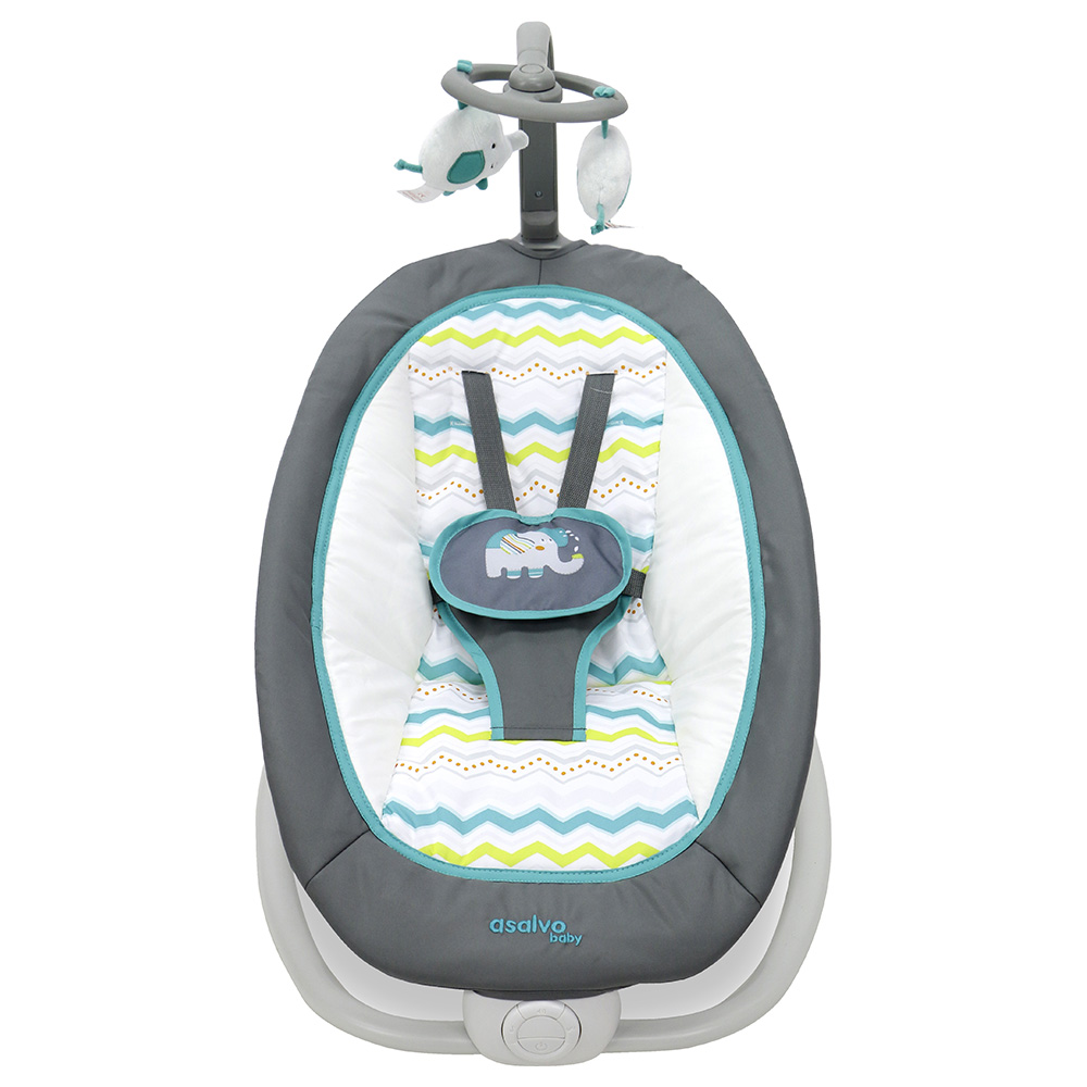 Asalvo - Baby Bouncer Fold - Birds Aqua