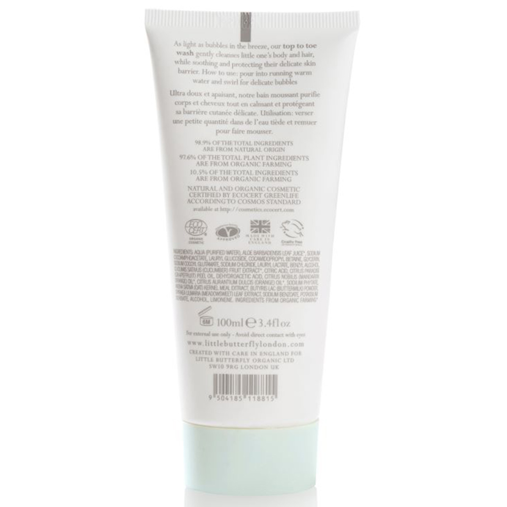 Little Butterfly London - Organic Top To Toe Wash 100ml Tube
