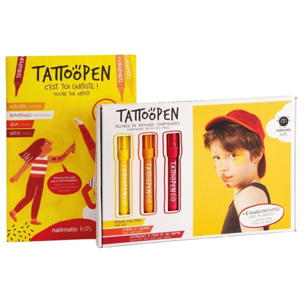 Nailmatic Kids - Tattoo Pen Set & Activity Book - You're The Artist