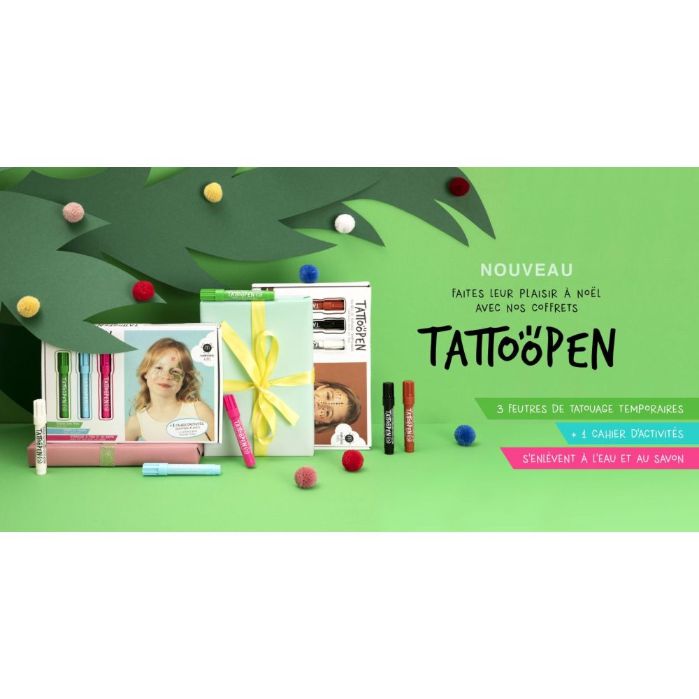 Nailmatic Kids - Tattoo Pen Set & Activity Book - You're The Artist