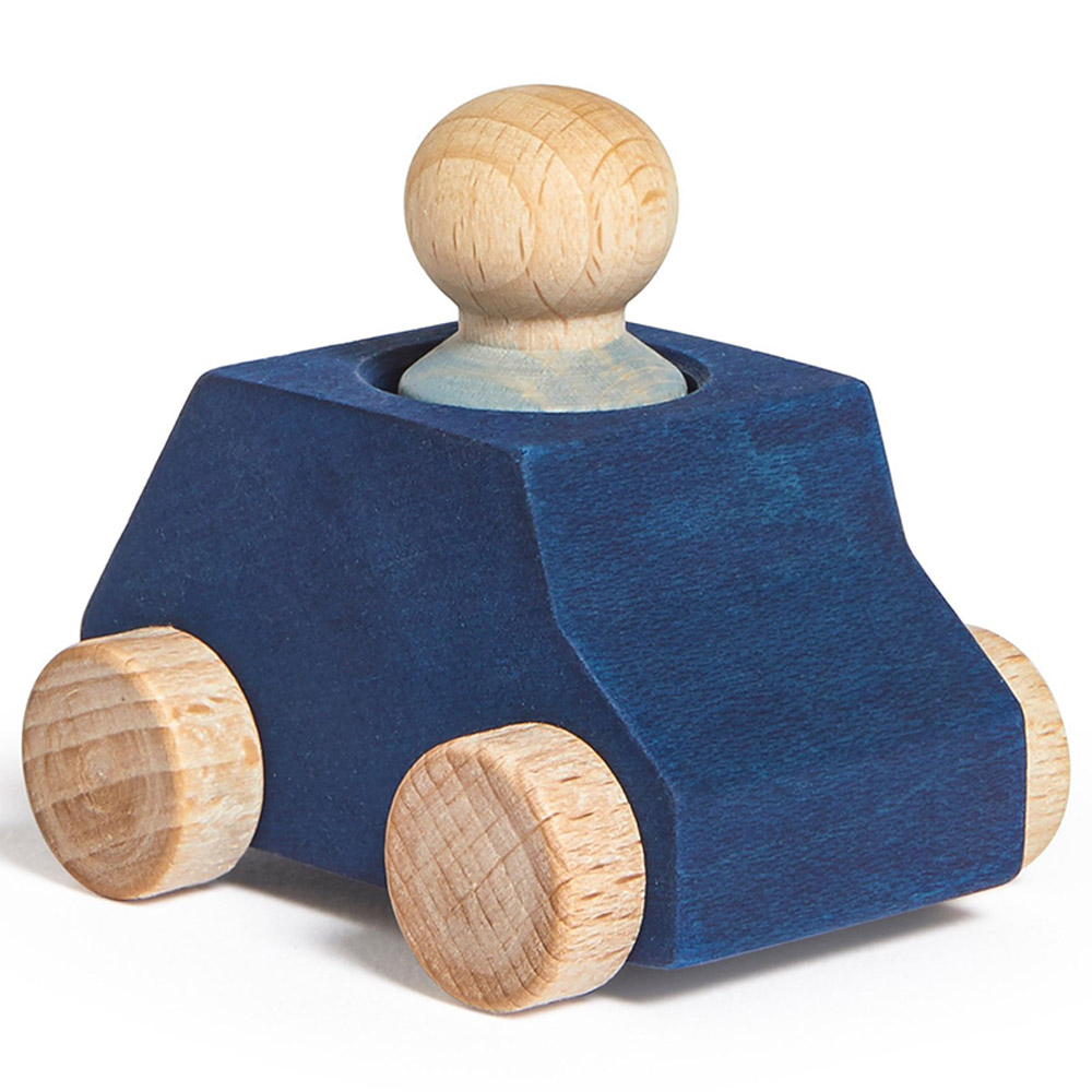 Lubulona - Blue Wooden Car with Figure