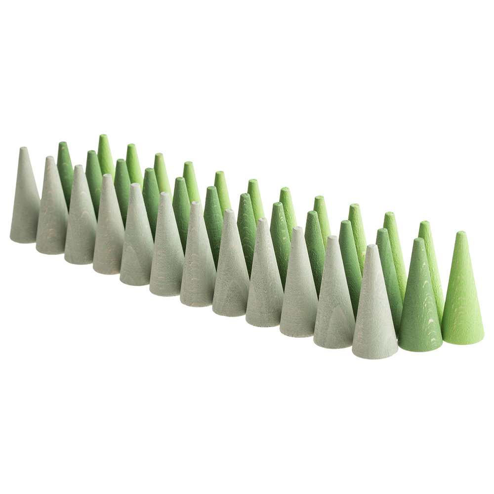 Grapat - Mandala Small Green Cones 36pcs