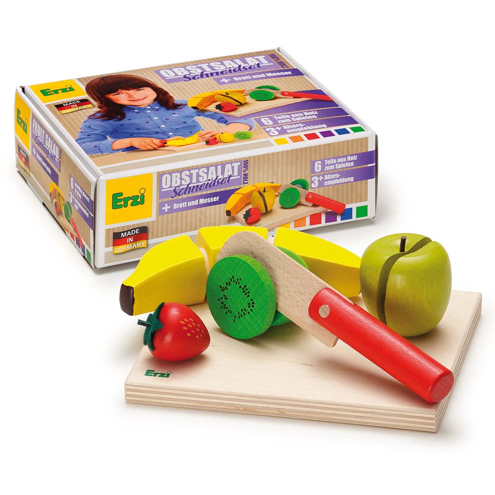 Erzi - Wooden Fruit Salad Cutting Set