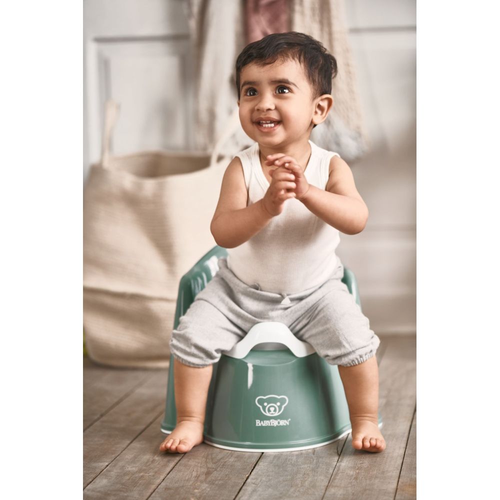 BABYBJORN - Potty Chair - Deep Green/White