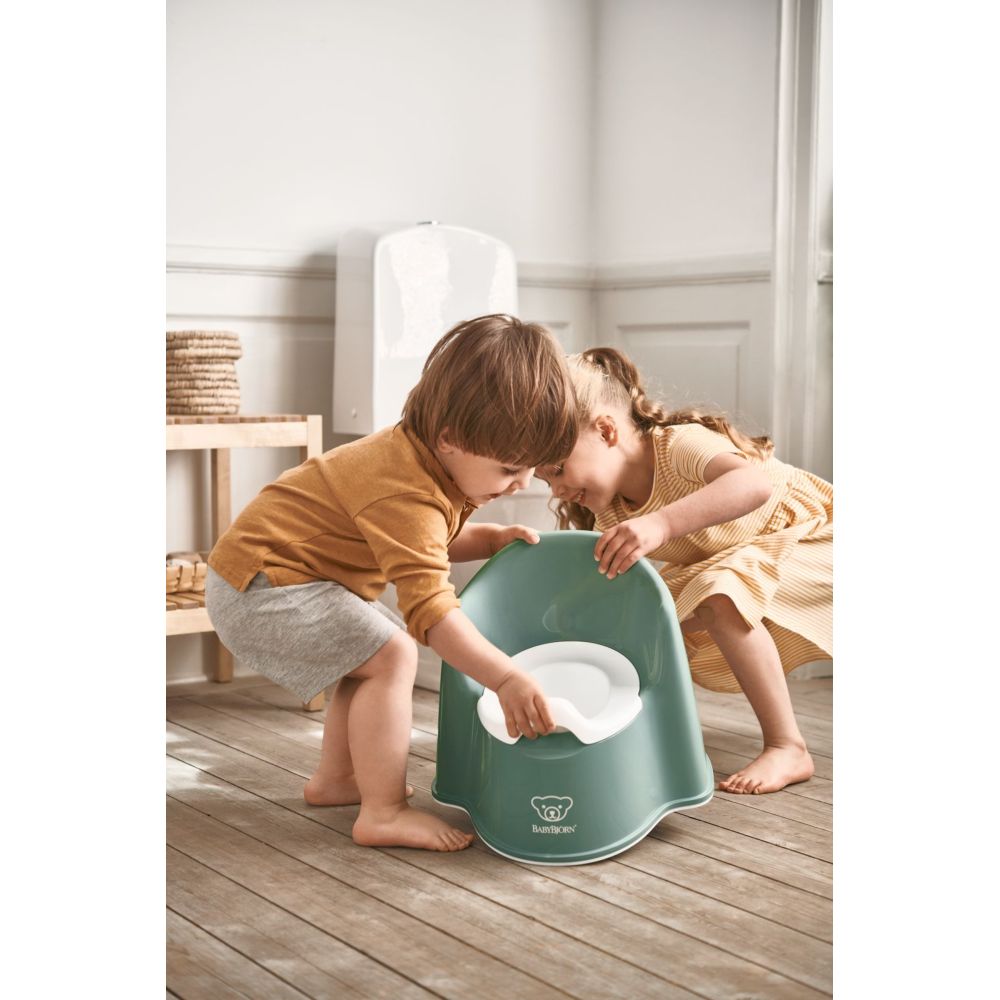 BABYBJORN - Potty Chair - Deep Green/White