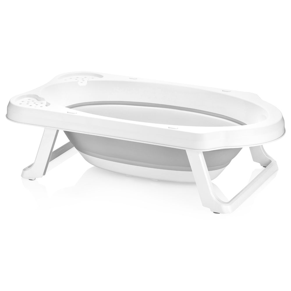 Keeeper - Foldable Baby Bath Tub - White/Grey