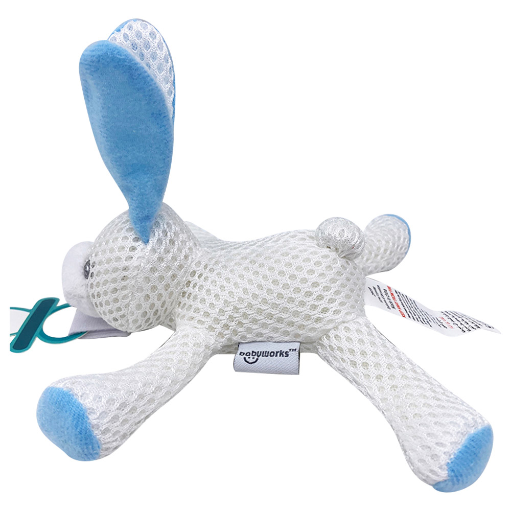 Babyworks - Pacifier Holder Breathable Toy Blue Bunny, Billy
