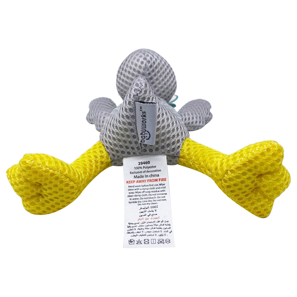 Babyworks - Pacifier Holder Breathable Toy Grey Duck, Quack
