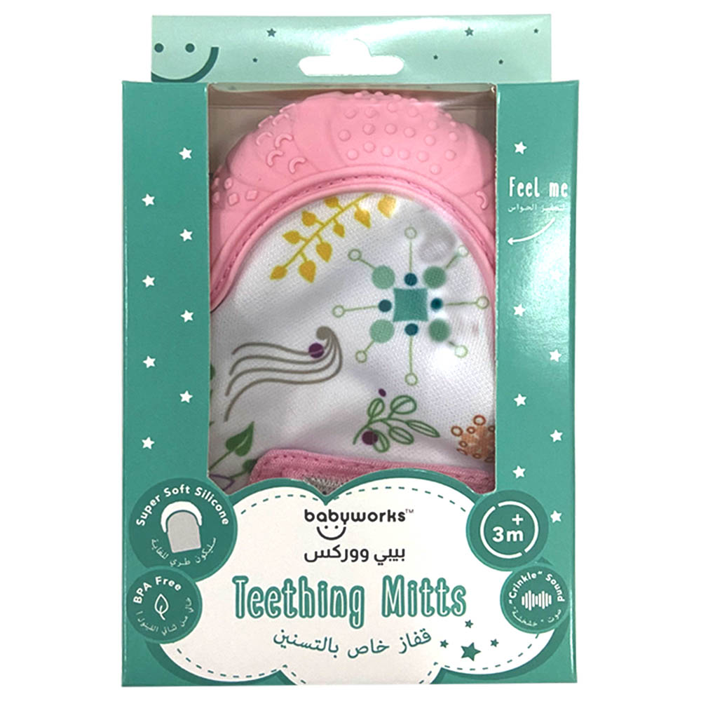 Babyworks - Teething Mitt - Pink