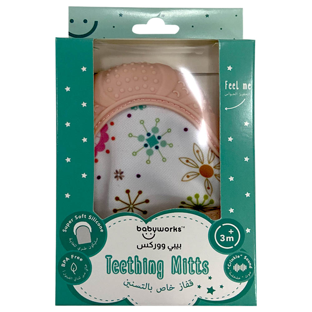 Babyworks - Teething Mitt - Coral
