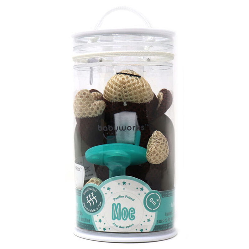 Babyworks - Pacifier Friend with Pacifier - "Moe" Monkey