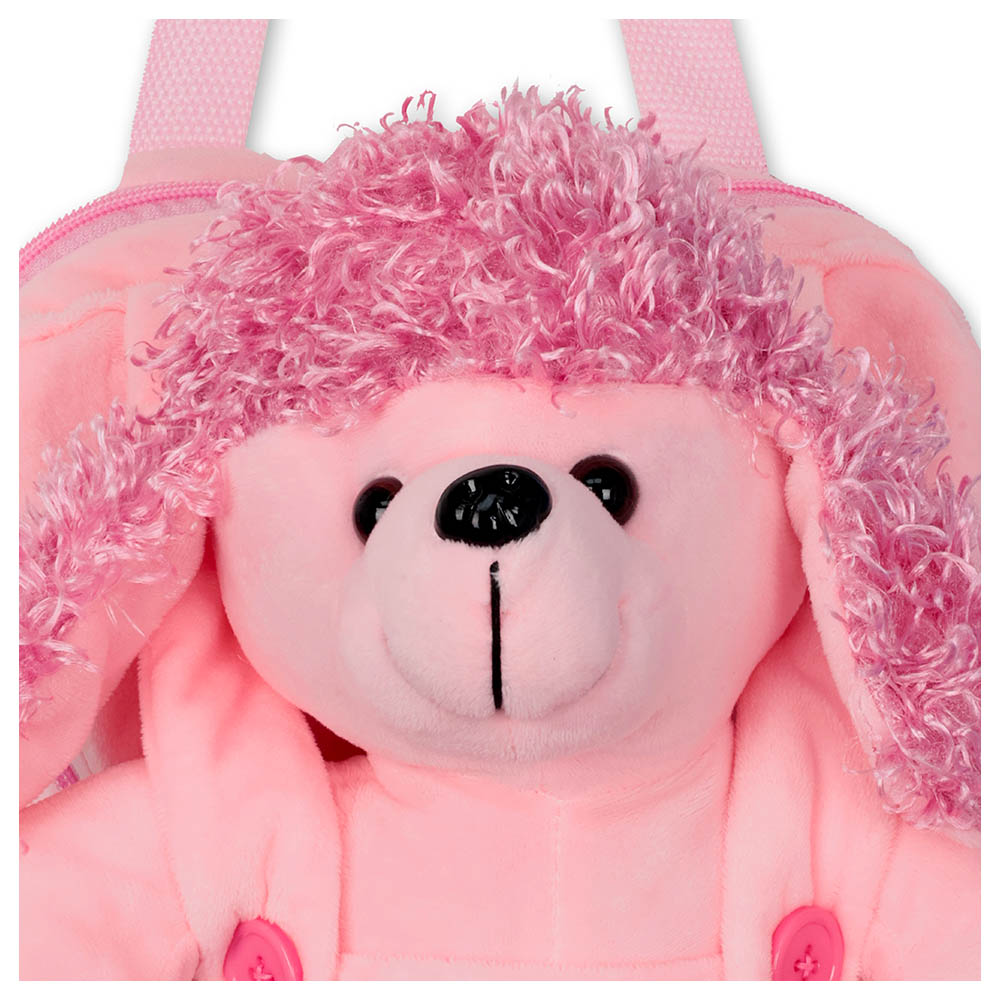 Cuddles - Poodle Pinky Plush Backpack - 14-Inch/36cm
