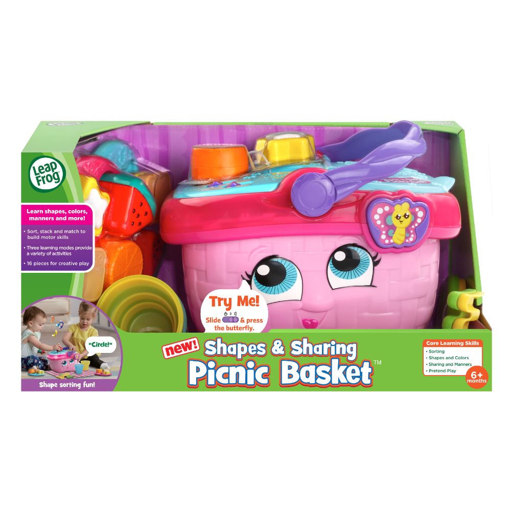 LeapFrog - Shapes and Sharing Picnic Basket Pink