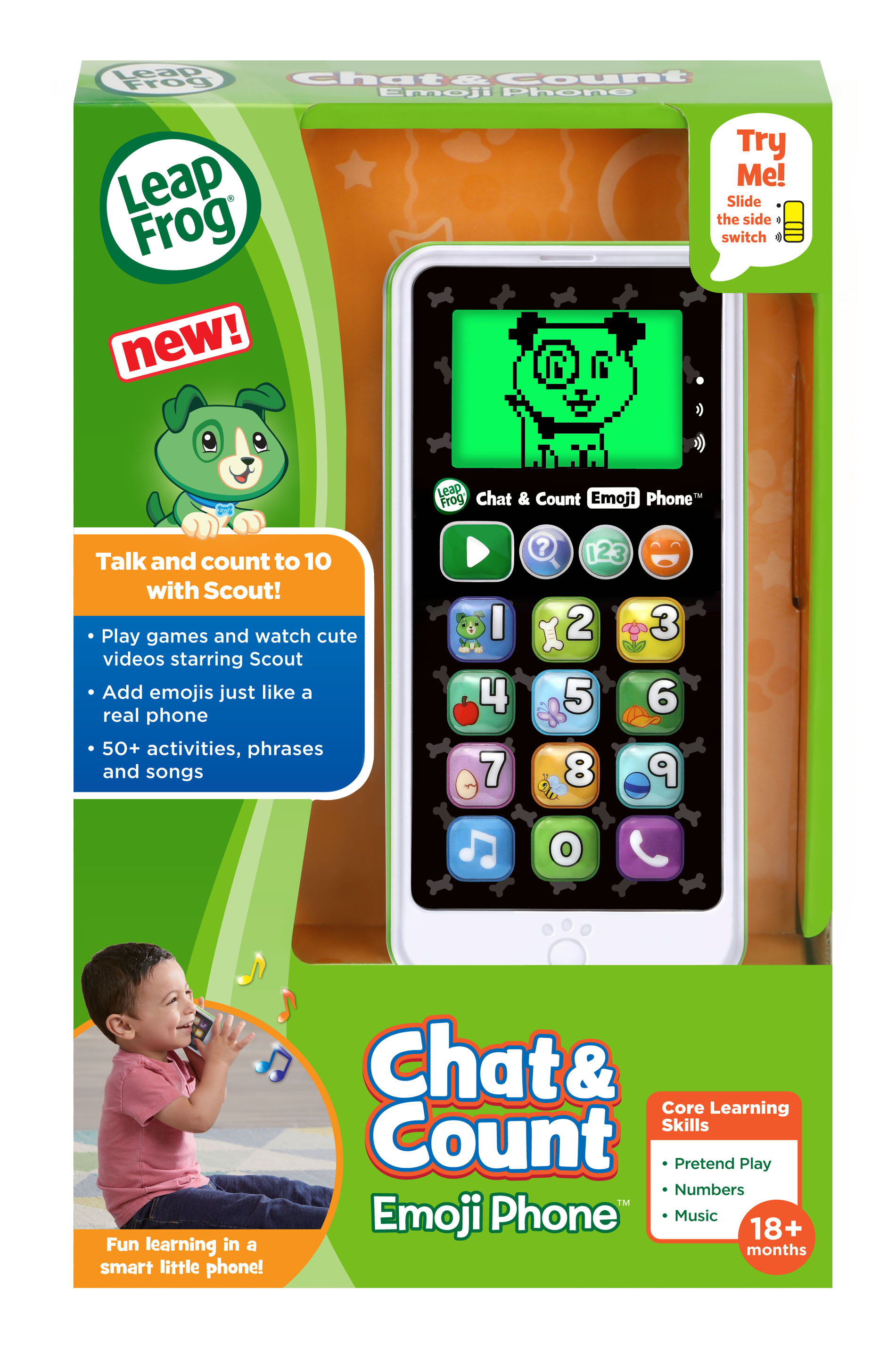 LeapFrog - Chat and Count Emoji Phone - White