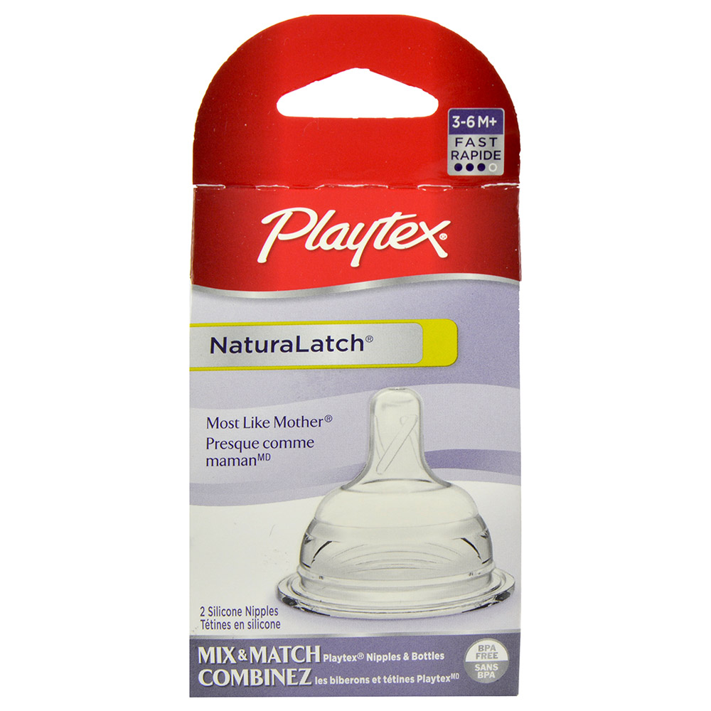 Playtex - NaturaLatch Nipple Fast Flow 2pc
