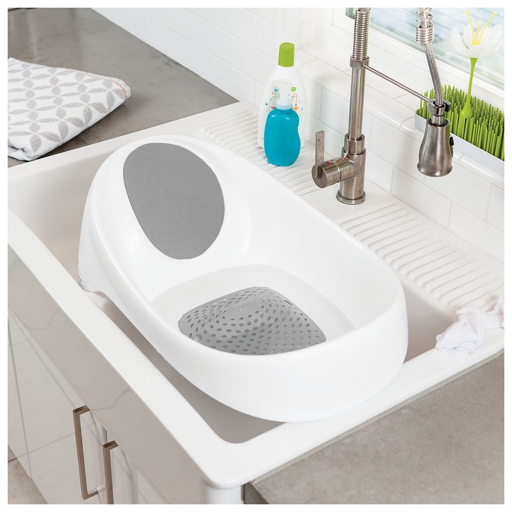 Boon - Soak Baby Bath Tub with 3 Stages Support Positions - Grey