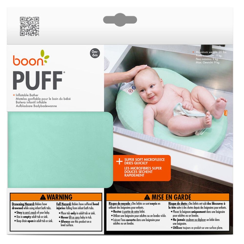 Boon - Puff Inflatable Baby Bather - Aqua