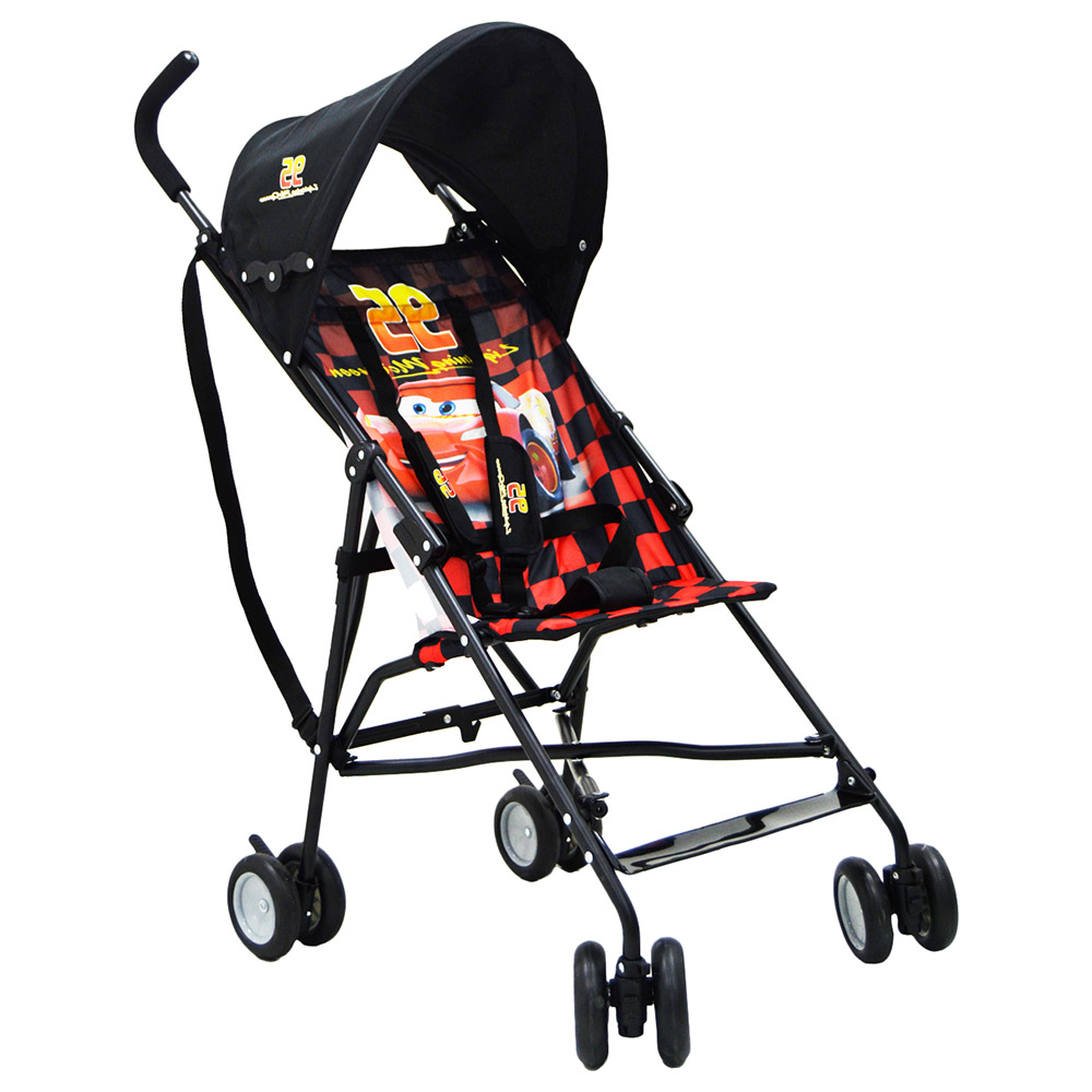 Disney - Cars Umbrella Stroller with Carry Strap - Black