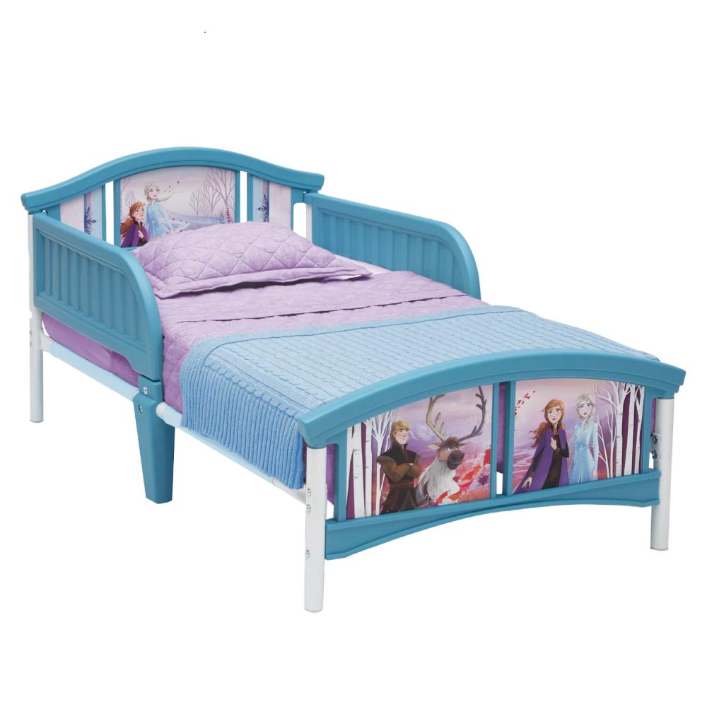 Delta Children - Frozen II Toddler Bed with Guardrails - Elsa & Anna Design