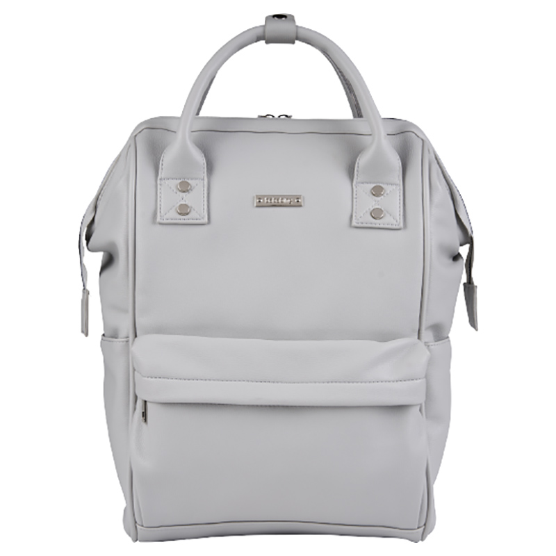 BabaBing - Mani Changing Diaper Backpack - Dove Grey Leatherette