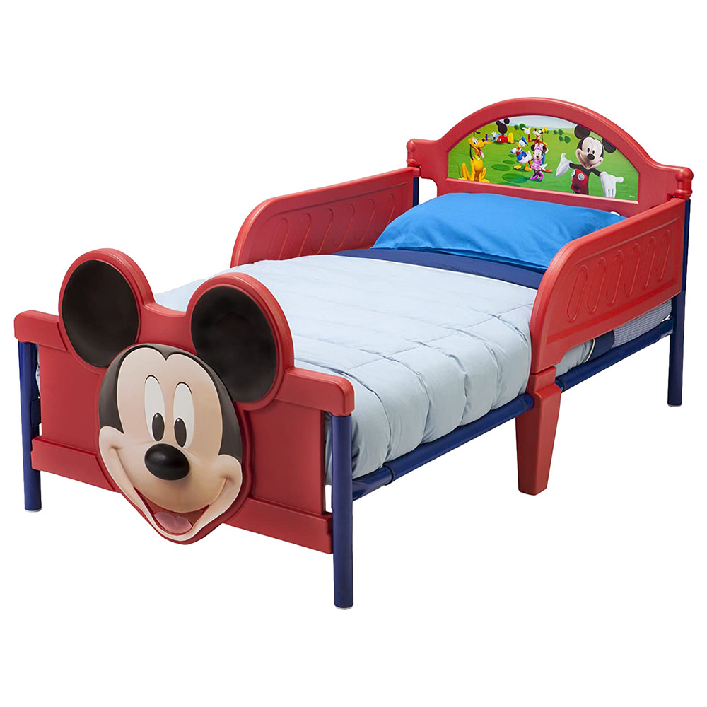 Delta Children - Mickey Mouse Plastic 3D Toddler Bed - Red