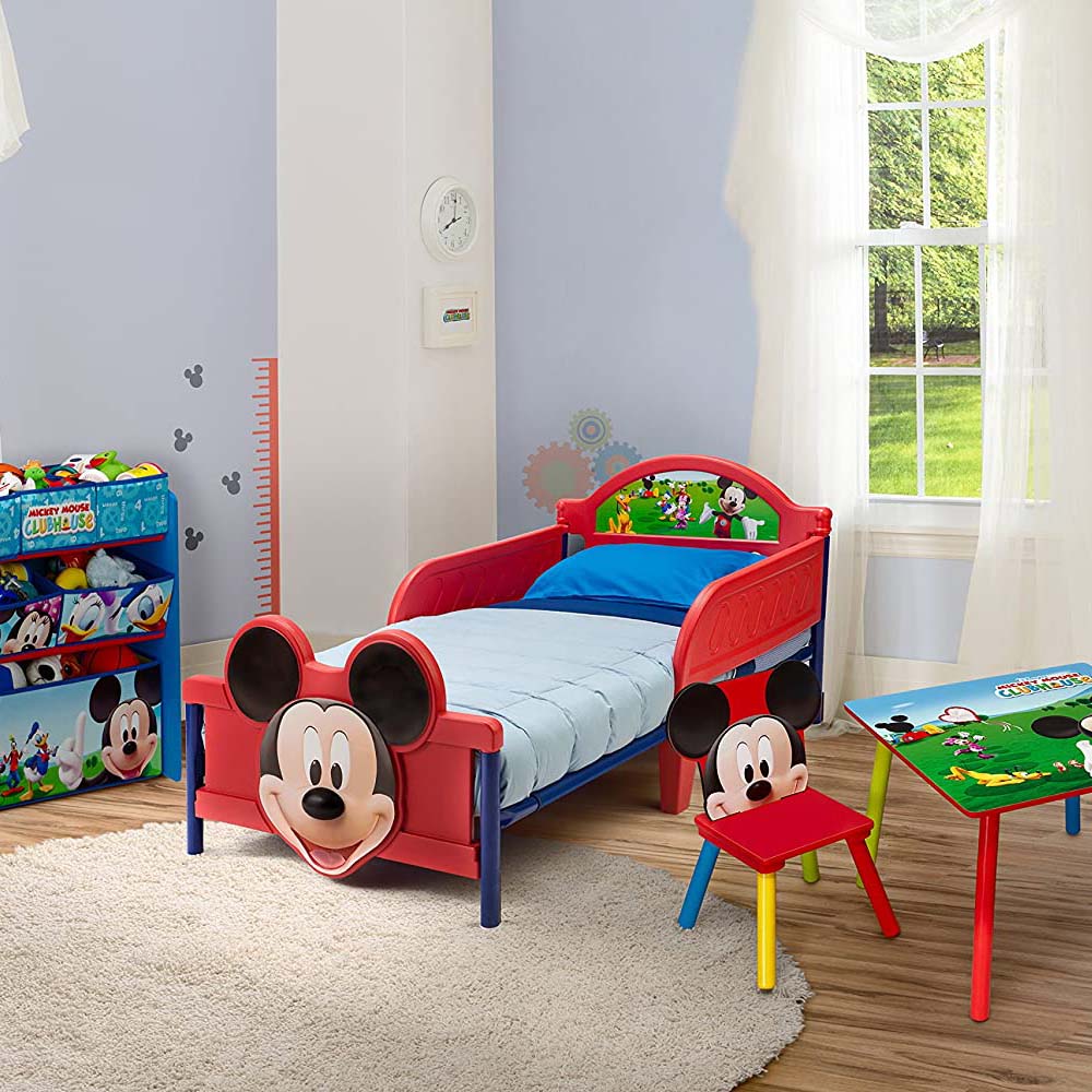 Delta Children - Mickey Mouse Plastic 3D Toddler Bed - Red