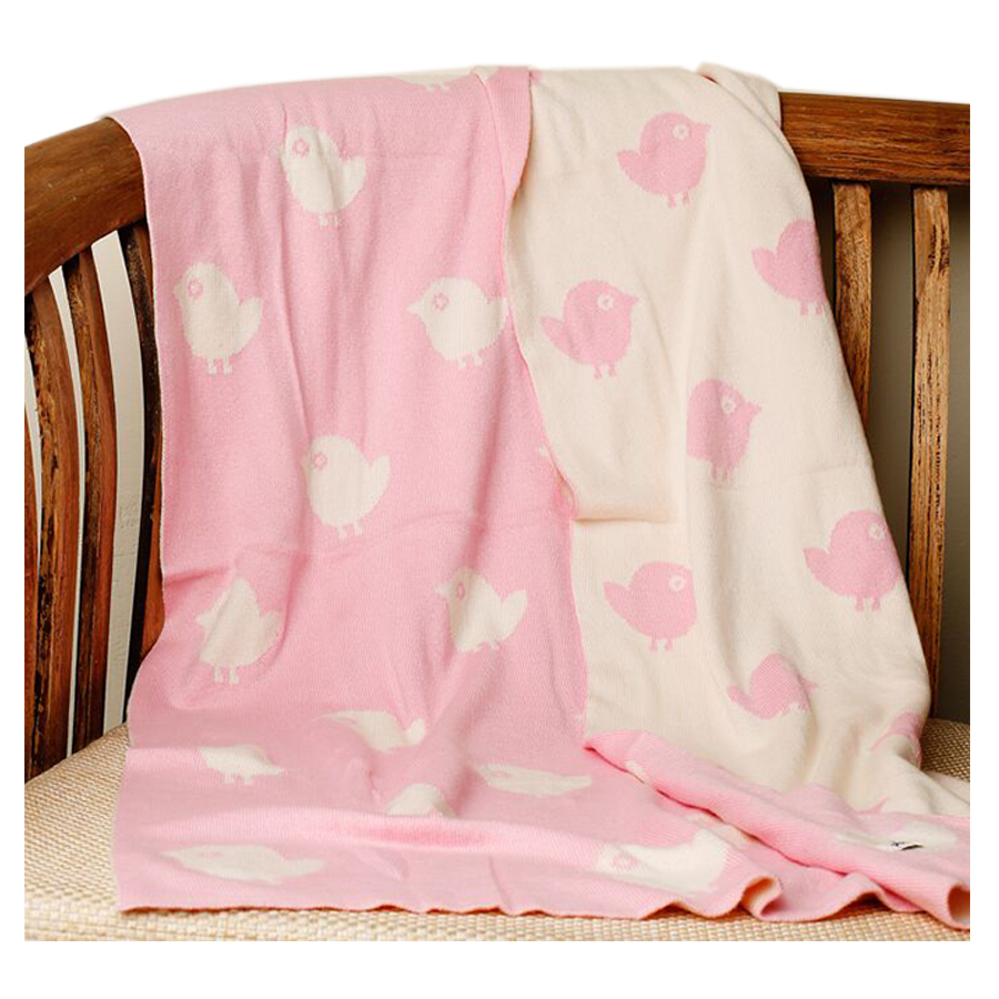 Pluchi - Birdies Baby Blanket - Pink