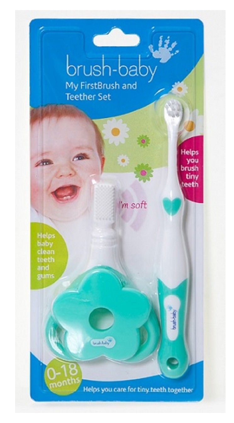 Brush Baby - 2025 Collection My Firstbrush and Teether Set - Green