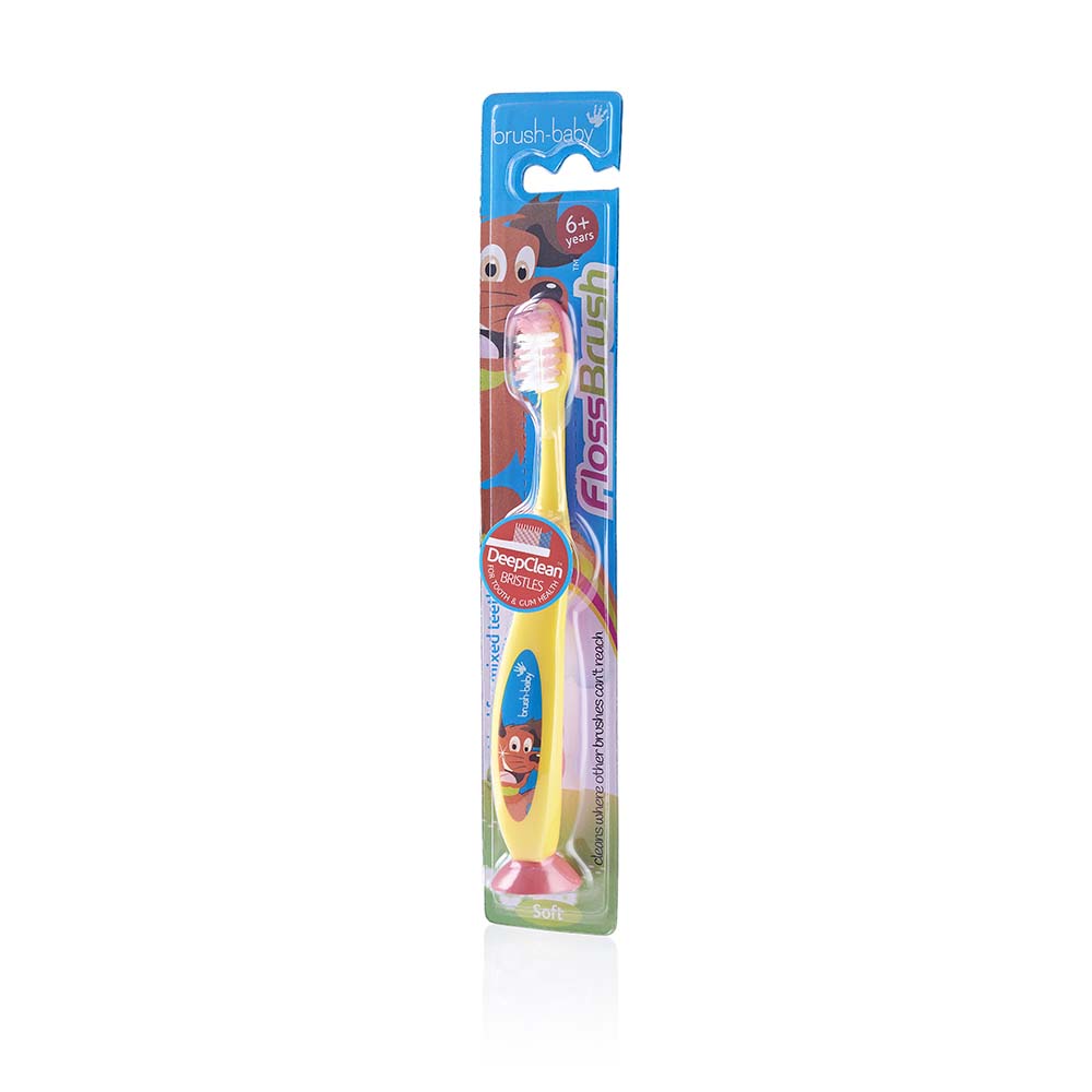 Brush Baby - FlossBrush 6y+ - Yellow